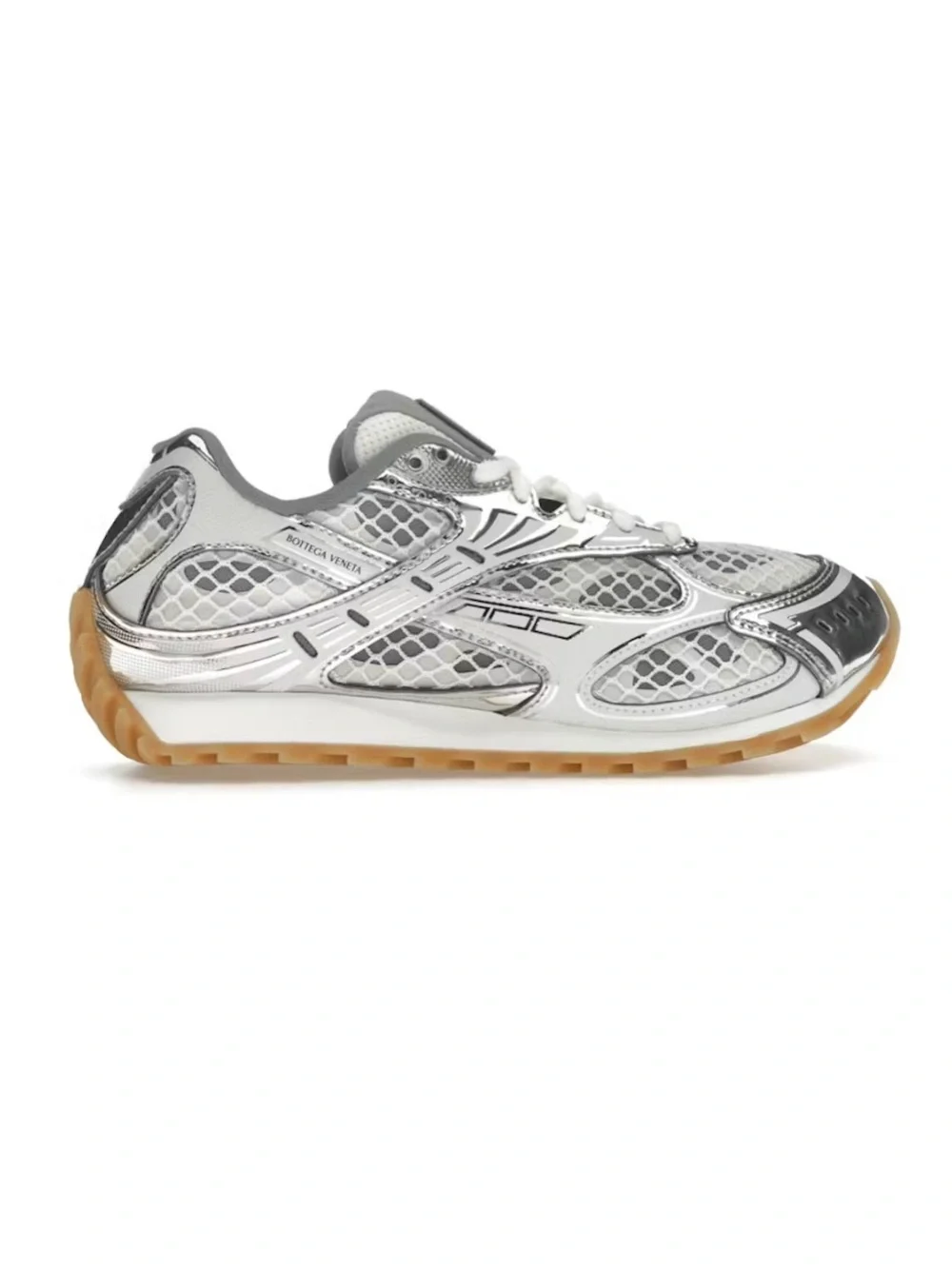 Bottega Veneta Orbit Sneakers Silver White Men’s Size EU 45